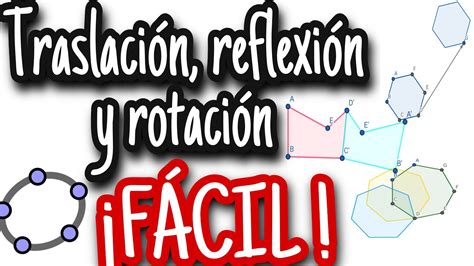 Traslación reflexión y rotación en GEOGEBRA Movimientos en el plano