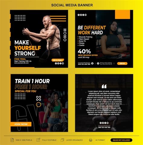 Gimnasio De Fitness O Gimnasio Y Redes Sociales De Fitness E Instagram