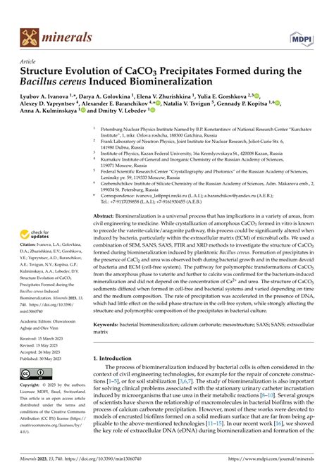 Pdf Structure Evolution Of Caco Precipitates Formed During The