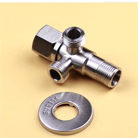 Sus 304 Stainless Steal 2 Way Angle Valve Explosion Proof Valve Double Effluent General Angle