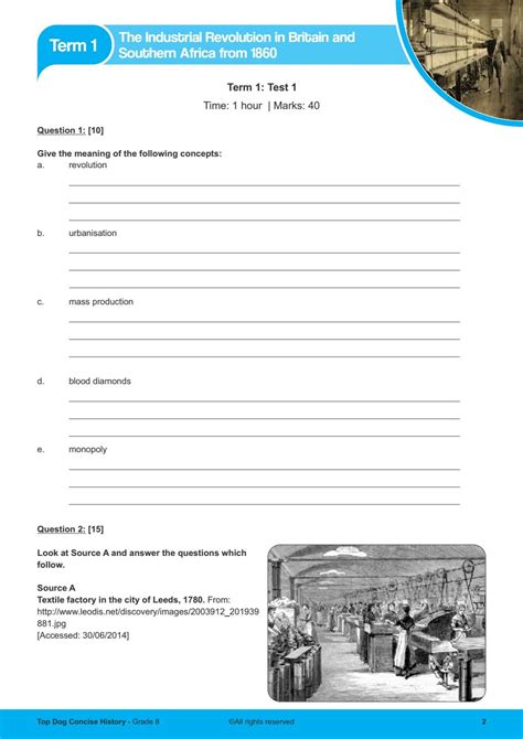 History Grade 8 Test And Exam Practice By Top Dog Education Issuu