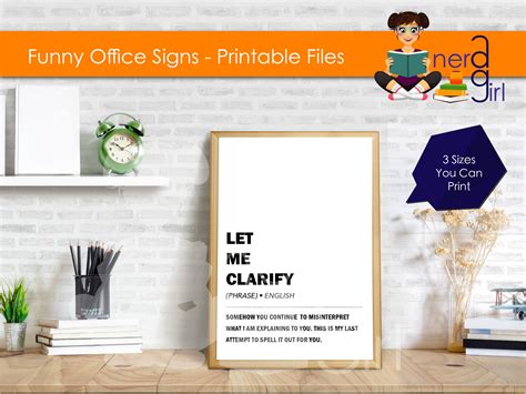 3 Funny Office Signs Printable As Previously Discussed Sign Let Me Clarify It S On My Radar Sign