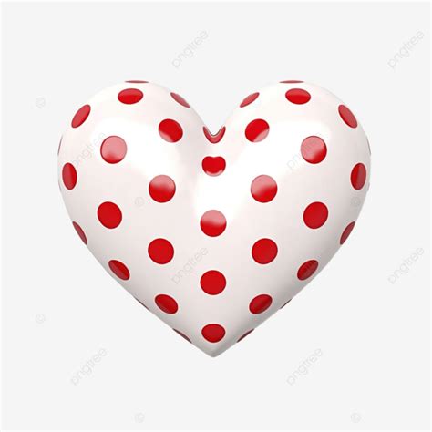 Polka Dot Heart Heart Pink Red Png Transparent Image And Clipart For