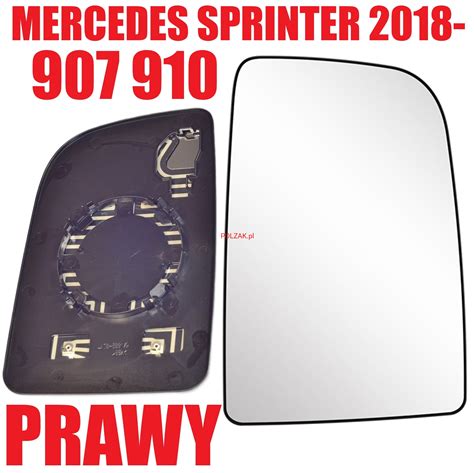 Wkład lusterka Prawy Sprinter 907 910 2018 Górne Lustro Ogrzewane