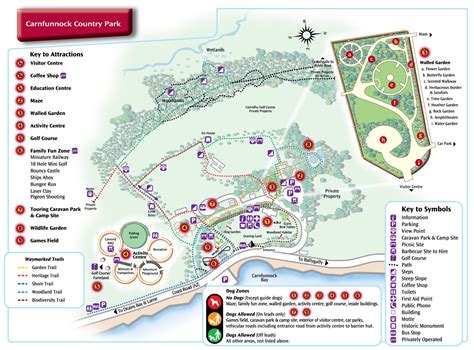 Carnfunnock Country Park Map - Ballygally Larne UK • mappery