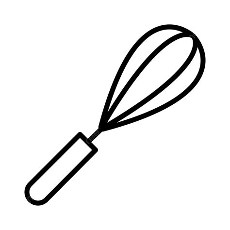 Whisk Line Icon Vector Cooking Kitchen Mix Png And Vector With