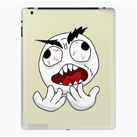 "Troll face meme angry mad reaction face" iPad Case & Skin for Sale by ...