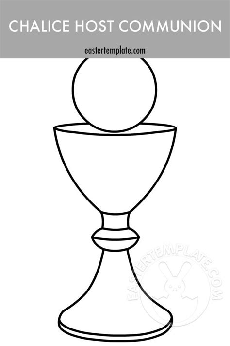 Chalice Host Communion Template Easter Template