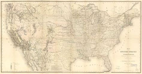 Map Of The United States And Territories Showing The Extent Of Public Surveys And Other Details