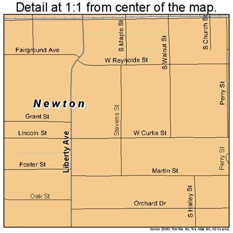 Newton Illinois Street Map 1752844