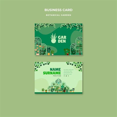 Free PSD | Botanical garden business card template