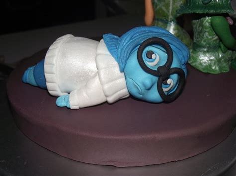 Inside Out Sadness Fondant Decorated Cake By Cakesdecor