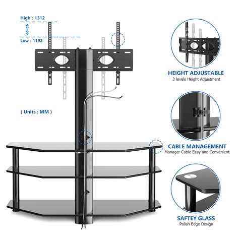 Rfiver Universal Corner Tv Stand For Inch Tv