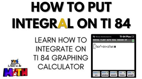 How To Put Integral In Ti 84 YouTube