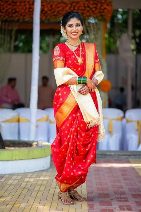 Red Nauvari Saree ShaadiWish