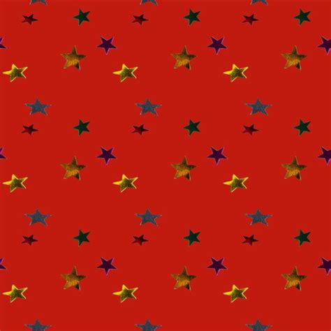 Premium Photo Multicolored Confetti Stars On Red Background Seamless