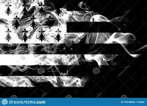 Brittany Smoke Flag Dependent Territory Flag Stock Image