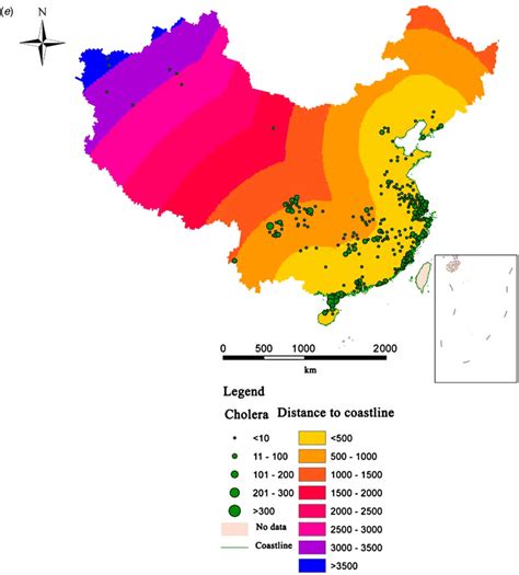 E The Spatial Distribution Of Cholera Cases For Different Levels For Download Scientific