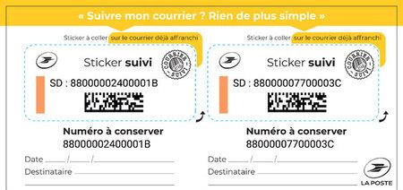 Sticker Suivi Lot De 2 La Poste