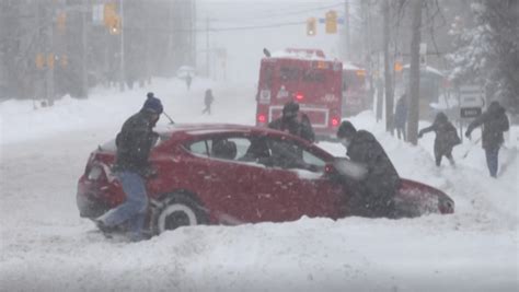 Record Breaking Snowfall Snarls Travel In Toronto