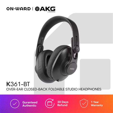 AKG K361 BT Over Ear Closed Back Foldable Studio Headphones With