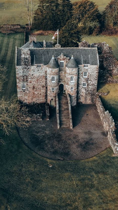 Rowallan Old Castle Scotland Airbnb - Drone Photography. | Scotland ...