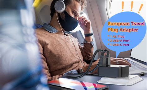 Amazon.com: European Travel Plug Adapter, PChero US to Europe Plug ...