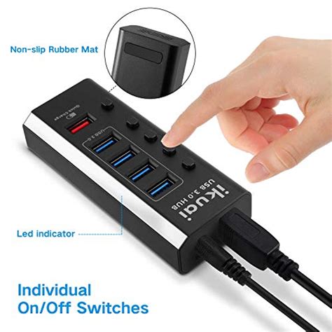 Usb Hub 30 Powered Ikuai 5 Port Multiple Usb Port Splitter Usb 3 Powered Hub High Speed