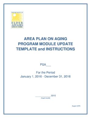 Fillable Online Elderaffairs State Fl Area Plan On Aging Program Module