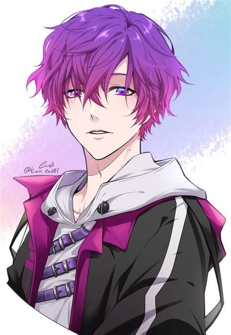 Uki Violeta Noctyx Anime Boy Hair Anime Purple Hair Anime Nerd