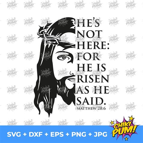 He Is Not Here Svg He Is Risen Svg Easter Svg Bible Svg Etsy