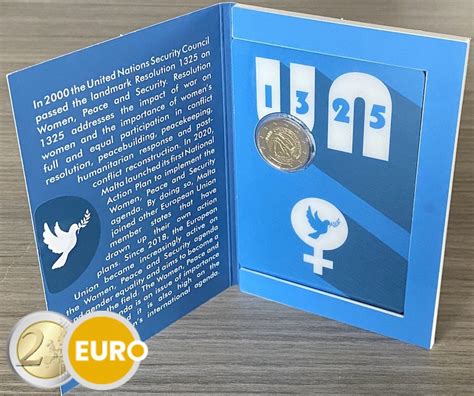 Malte 2022 2 euros Résolution ONU femmes BU FDC Coincard Euronotes be