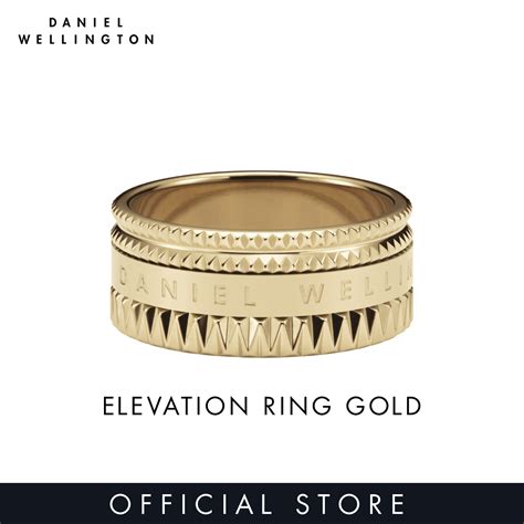 Daniel Wellington Elevation Ring Gold - Unisex Ring - Couple Rings ...