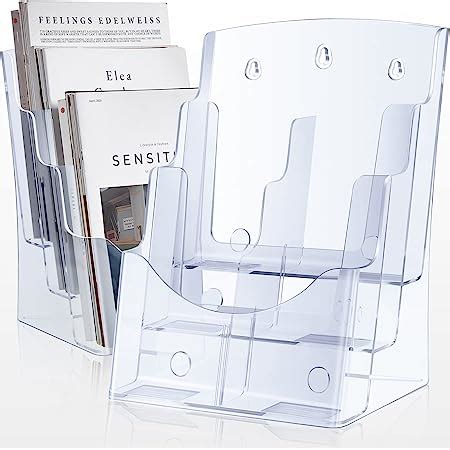 Amazon Clear Ad Acrylic Brochure Holder Tier Pamphlet Holder