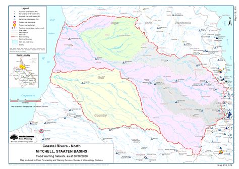 Queensland Mitchell,Staaten Rivers map