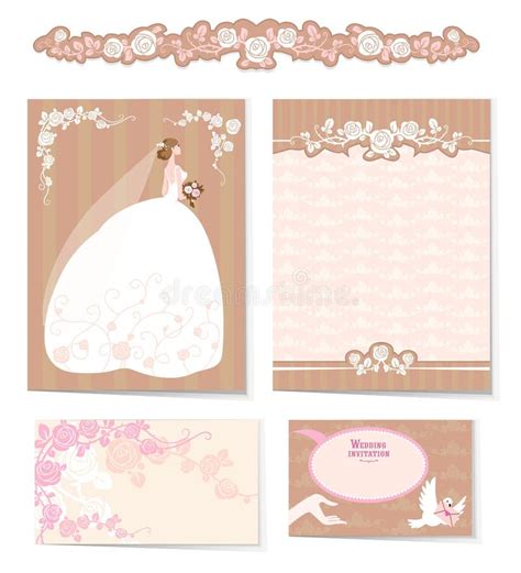 Scrapbook Design Elements Vintage Wedding Set Stock Vector