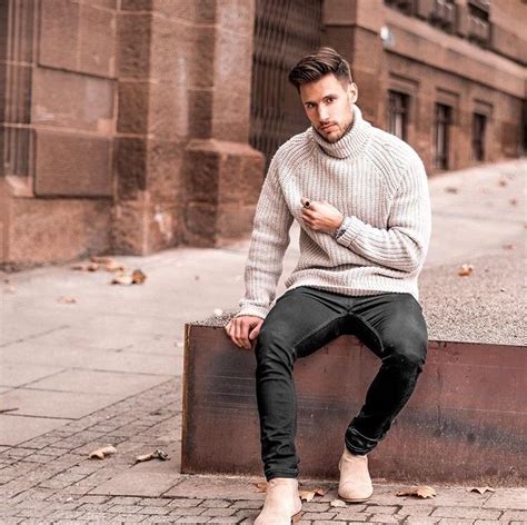 Men In Turtlenecks Streetwear Men Outfits Men Fashion Casual