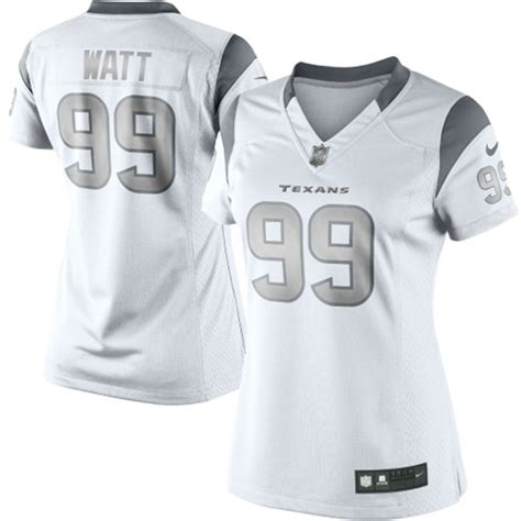 JJ Watt Houston Texans Nike Women's Platinum Jersey – White | Nike ...