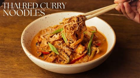 Thai Red Curry Noodles Quick Healthy 20 Minutes Dinner Recipe Youtube