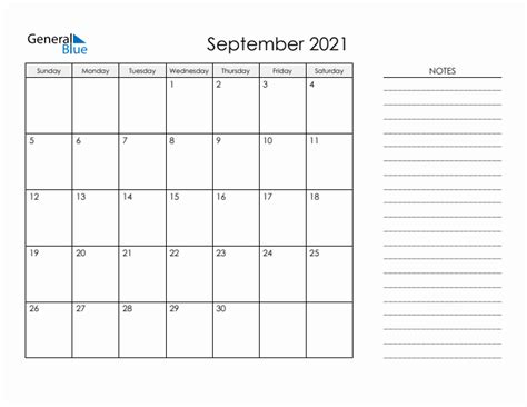 September 2021 Monthly Calendar Pdf Word Excel