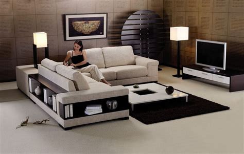 Canap D Angle En Cuir Ou Tissu Avec Biblio Living Room Colour Schemes