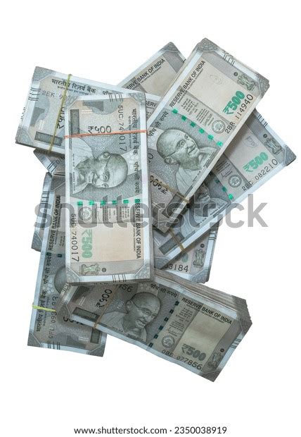 500 Rupees Indian Currency Bundle White Stock Photo 2350038919 ...