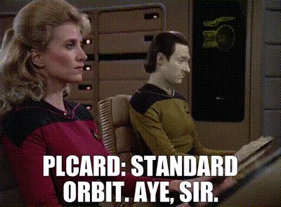 Yarn Plcard Standard Orbit Aye Sir Star Trek The Next