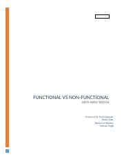 INFO 6055 W2016 Functional Vs Non Functional 1 Docx FUNCTIONAL VS