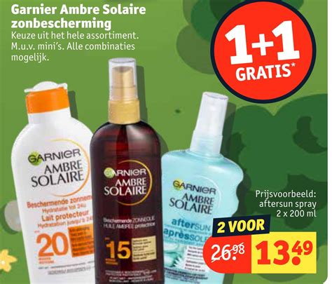 Garnier Ambre Solaire Zonbescherming Aanbieding Bij Kruidvat