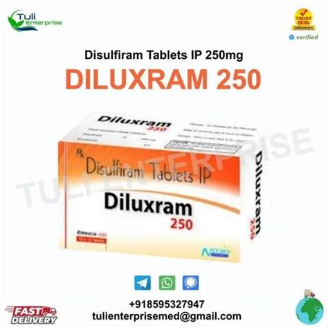 Diluxram 250 Mg Disulfiram Tablets Oral At Rs 70stripe In New Delhi