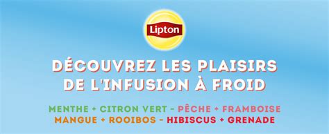 Lipton Infuse à Froid Assortiment de 4 Parfums Boisson d été