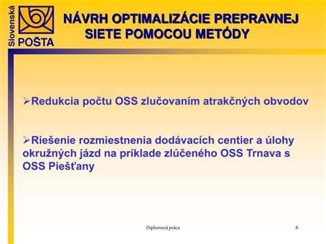 Ppt Optimaliz Cia Po Tovej Prepravnej Siete V Atrak Nom Obvode Hss