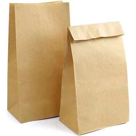 Brown Flat Paper Grocery Bag Thickness 2 Mm Capacity 2kg At Rs 3