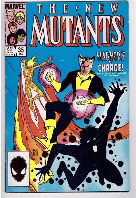 The New Mutants 35 Jan 1986 Marvel Comic Book Magneto Marvel Comics